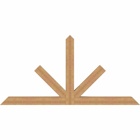 Ekena Millwork Saratoga Timber Gable Bracket, Western Red Cedar, 96"W x 48"H x 5 1/2"D x 5 1/2"F, 12/12 Pitch GBW096X48X0606SAR00SWR